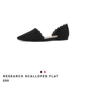 Seychelles black scalloped flats EUC